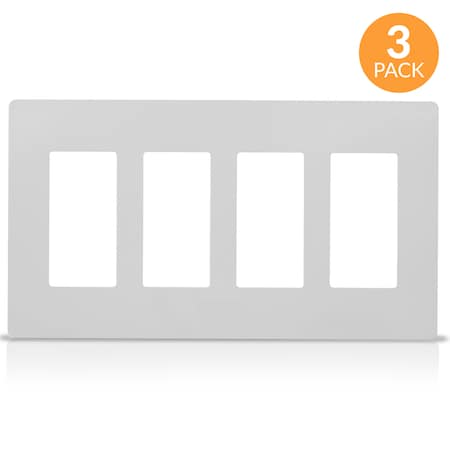 Faith Wall Plate, Number of Gangs: 4-Gang Plastic, White SWP4-WH-03